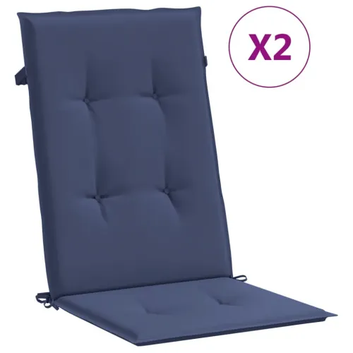 Jastuci za stolice s visokim naslonom 2 kom modri od tkanine - Modra 120 x 50 x 3 cm 2 Cijena