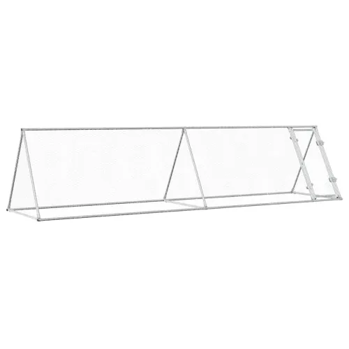 Kavez za kokoši srebrni 400 x 105 x 91 cm od pocinčanog čelika - 400 x 105 x 91 cm 400 x 105 x 91 cm Cijena