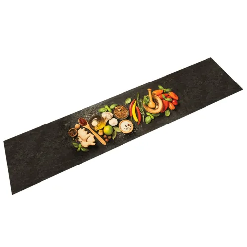 Kuhinjski tepih perivi s uzorkom začina 60 x 300 cm baršunasti - Začini 60 x 300 cm Cijena
