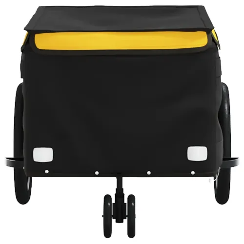 Prikolica za bicikl crno-žuta 30 kg željezna - Žuta 124 x 53 x 45 cm Cijena