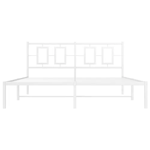 Metalni okvir za krevet s uzglavljem bijeli 150x200 cm - Bijela 150 x 200 cm s uzglavljem Cijena