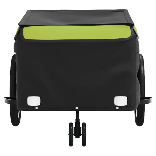 Prikolica za bicikl crno-zelena 45 kg željezna - Zelena 62.5 x 124 x 52 cm Cijena