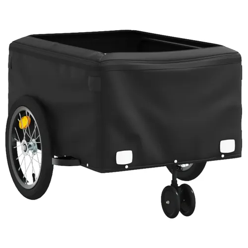 Prikolica za bicikl crno-zelena 45 kg željezna - Zelena 62.5 x 124 x 52 cm Cijena