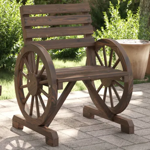 Vrtna stolica 58 x 58 x 78,5 cm od masivne jelovine - Tamno smeđa 1 Stolica Cijena