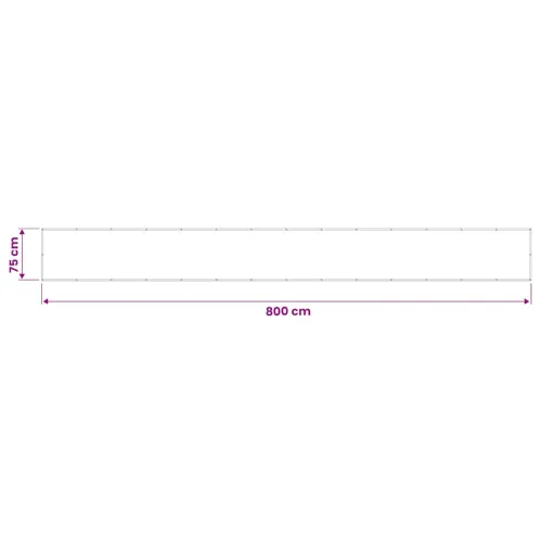 Balkonski zaslon plavi 75x800 cm 100 % poliester Oxford - Plava 75 x 800 cm Cijena