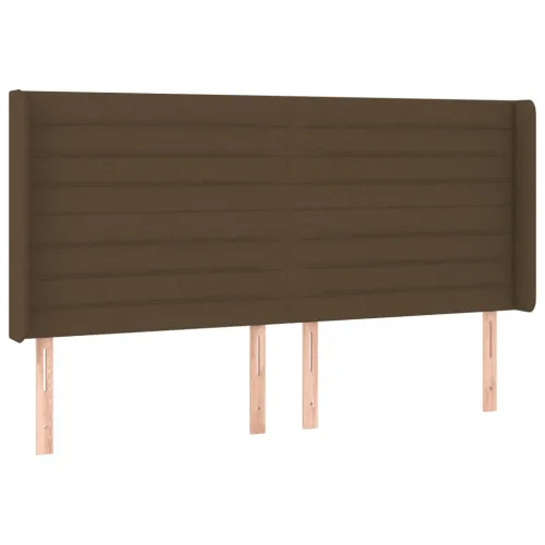 LED uzglavlje tamnosmeđe 183x16x118/128 cm od tkanine - Tamno smeđa 183 x 16 x 118/128 cm Cijena