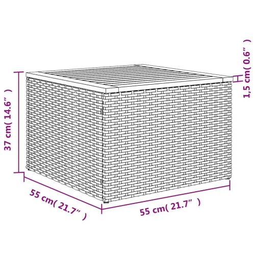 Vrtna garnitura - 7-dijelni set vrtnih sofa od poliratana s jastucima crni - Crna i krem 1 Cijena