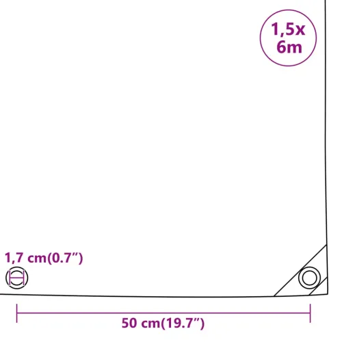 Cerada antracit 1,5 x 6 m 650 g/m² - Antracit 1.5 x 6 m 1 s ušicama Cijena