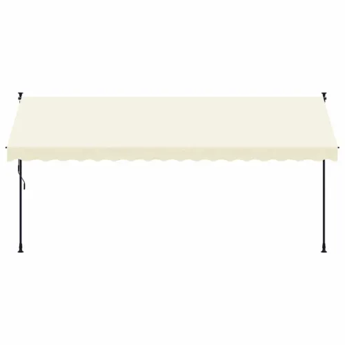 Tenda na uvlačenje krem 400 x 150 cm od tkanine i čelika - Krema 400 cm Antracitni okvir Cijena