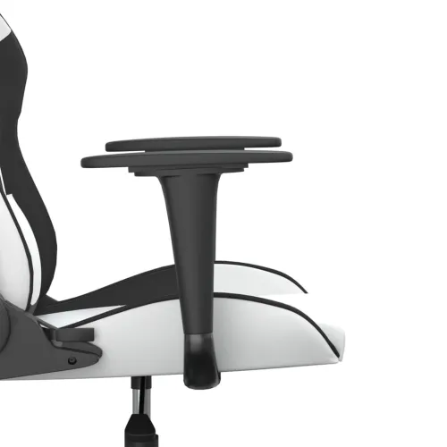 Gaming stolica bijelo-crna od umjetne kože - Bijela i crna 1 Bez naslona za noge Cijena