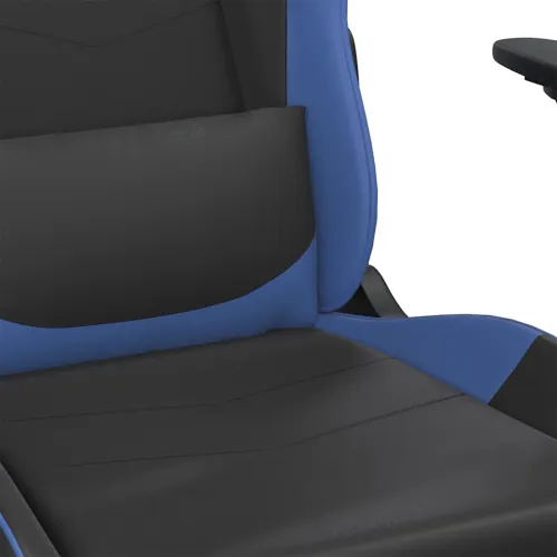 Gaming stolica crno-plava od umjetne kože - Crna i plava Bez naslona za noge Cijena