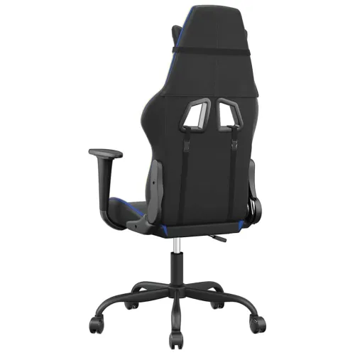 Gaming stolica crno-plava od umjetne kože - Crna i plava Bez naslona za noge Cijena