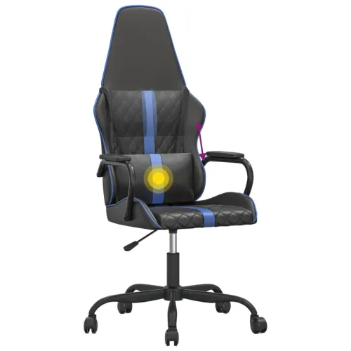 Masažna Gaming stolica plavo-crna od umjetne kože - Plava Cijena