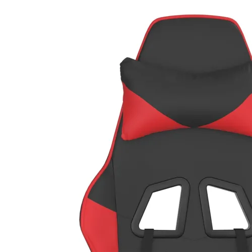 Gaming stolica crno-crvena od umjetne kože - Crna i crvena Bez naslona za noge Cijena