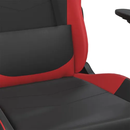 Gaming stolica crno-crvena od umjetne kože - Crna i crvena Bez naslona za noge Cijena