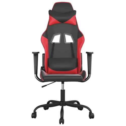 Gaming stolica crno-crvena od umjetne kože - Crna i crvena Bez naslona za noge Cijena