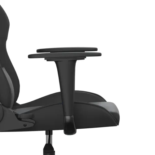 Masažna Gaming stolica crna od umjetne kože - Crna Bez naslona za noge Cijena