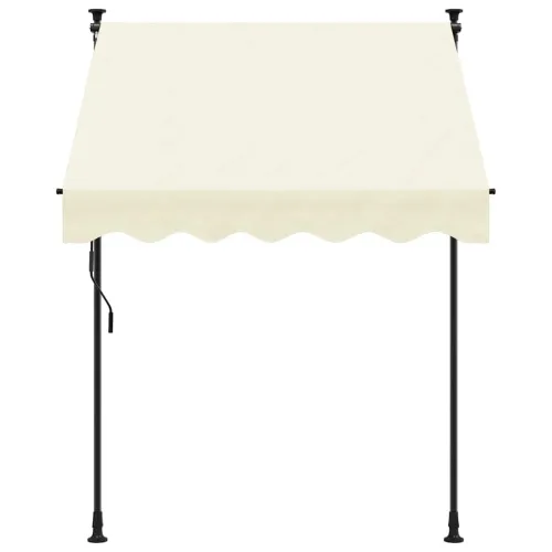 Tenda na uvlačenje krem 200 x 115 cm od tkanine i čelika - Krema 200 cm Antracitni okvir Cijena