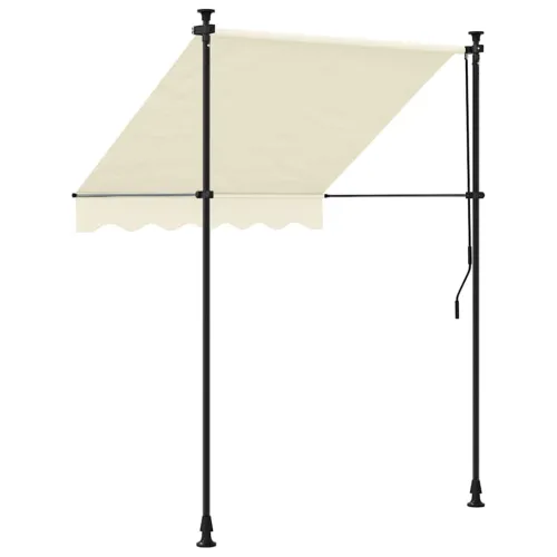 Tenda na uvlačenje krem 200 x 115 cm od tkanine i čelika - Krema 200 cm Antracitni okvir Cijena