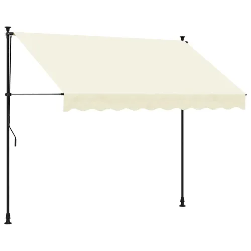 Tenda na uvlačenje krem 300 x 150 cm od tkanine i čelika - Krema 300 cm Antracitni okvir Cijena