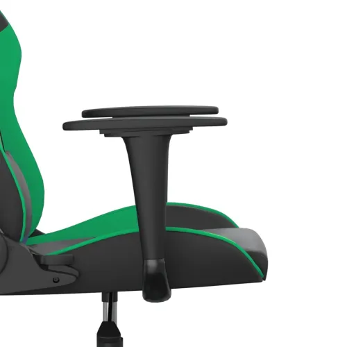 Gaming stolica crno-zelena od umjetne kože - Crna i zelena Bez naslona za noge Cijena