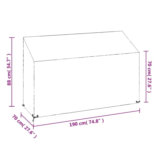 Navlake za vrtnu klupu s 8 ušica 2 kom 190 x 70 x 70/88 cm PE - 190 x 70 x 70/88 cm 2 Cijena