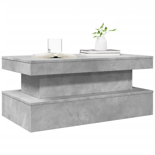 Stolić za kavu s LED svjetlima siva boja betona 90 x 50 x 40 cm - Beton siva 1 90 cm Cijena