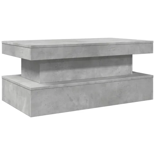 Stolić za kavu s LED svjetlima siva boja betona 90 x 50 x 40 cm - Beton siva 1 90 cm Cijena