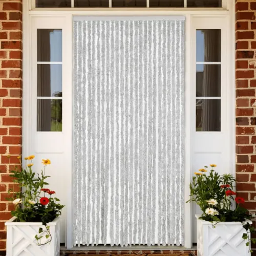 Zastor protiv muha sivi 100 x 220 cm od šenila - Siva 100 x 220 cm Cijena