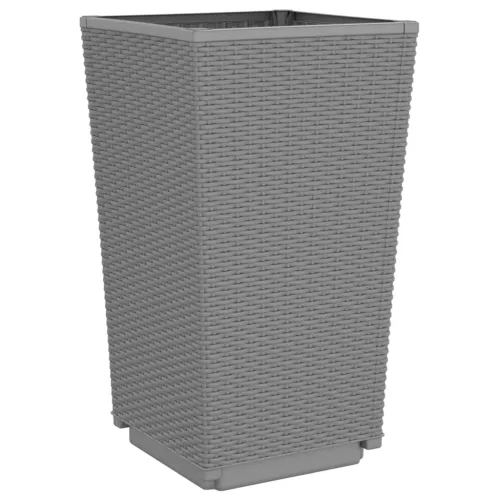 Vrtne sadilice 4 kom svjetlosive 32,5 x 32,5 x 57 cm PP - Svjetlosiva 4 Cijena
