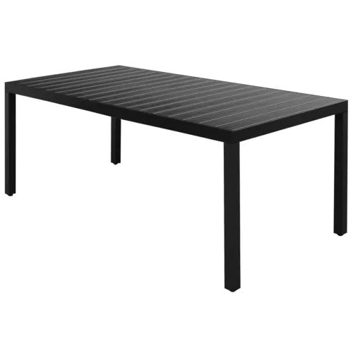 Vrtna garnitura - 9-dijelni vrtni blagovaonski set od PVC ratana crni - Crna Dužina stola 184.5 cm 8 Cijena