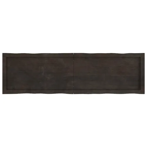 Stolna ploča tamnosmeđa 140x40x(2-6) cm obrađena hrastovina - Tamno smeđa 140 x 40 x 6 cm Cijena