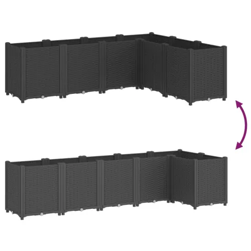 Vrtna sadilica crna 160 x 120 x 53 cm PP - Crna 160 x 120 x 53 cm 1 Cijena