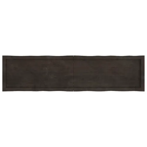 Stolna ploča tamnosmeđa 160x40x(2-6) cm obrađena hrastovina - Tamno smeđa 160 x 40 x 6 cm Cijena