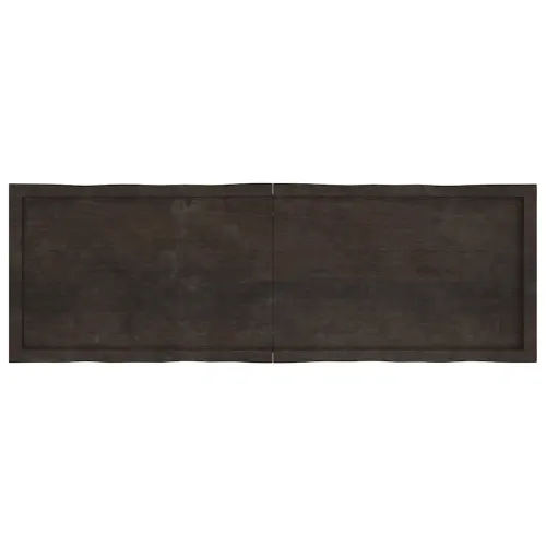 Stolna ploča tamnosmeđa 160x50x(2-6) cm obrađena hrastovina - Tamno smeđa 160 x 50 x 6 cm Cijena