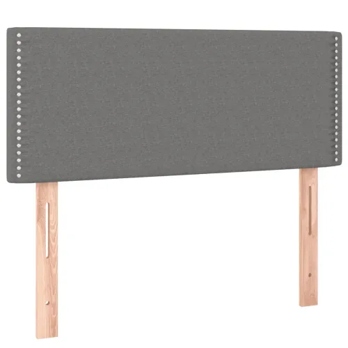 Krevet box spring s madracem LED tamnosivi 120 x 190 cm tkanina - Tamno siva 120 x 190 cm Obično s čavlima Cijena