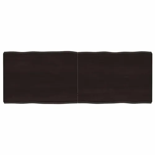 Stolna ploča tamnosmeđa 140x50x(2-6) cm obrađena hrastovina - Tamno smeđa 140 x 50 x 6 cm Cijena