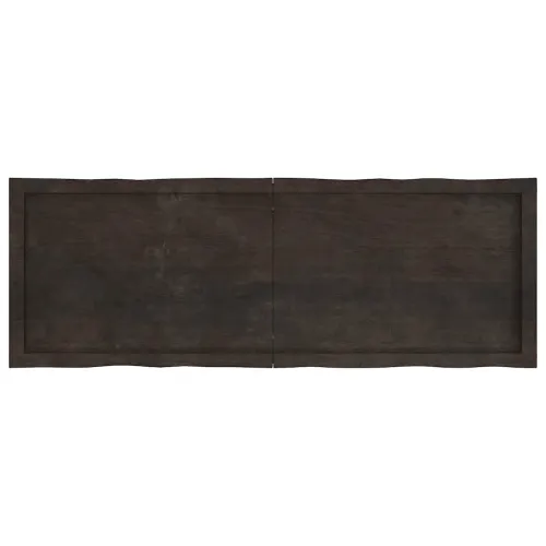 Stolna ploča tamnosmeđa 140x50x(2-6) cm obrađena hrastovina - Tamno smeđa 140 x 50 x 6 cm Cijena