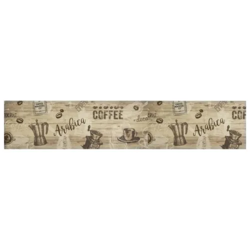 Kuhinjski tepih perivi s natpisom smeđi 60 x 300 cm baršunasti - smeđa s natpisom coffee 60 x 300 cm Cijena