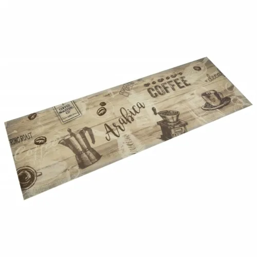 Kuhinjski tepih perivi s natpisom 60 x 180 cm baršunasti smeđi - smeđa s natpisom coffee 60 x 180 cm Cijena