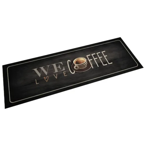 Kuhinjski tepih perivi s natpisom Coffee 60 x 180 cm baršunasti - Natpis coffee 60 x 180 cm Cijena