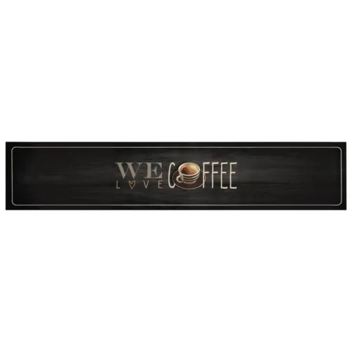 Kuhinjski tepih perivi s natpisom Coffee 60x300 cm baršunasti - Natpis coffee 60 x 300 cm Cijena