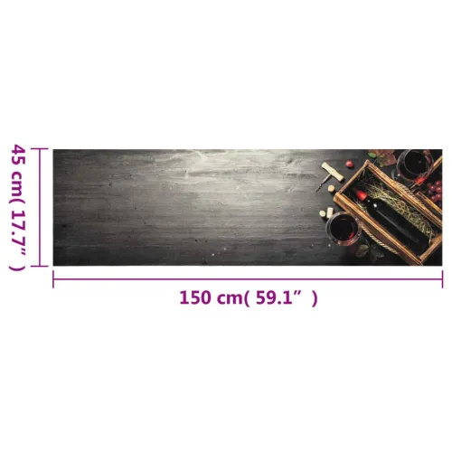 Kuhinjski tepih perivi s uzorkom boce vina 45x150 cm baršunasti - Boca vina 45 x 150 cm Cijena