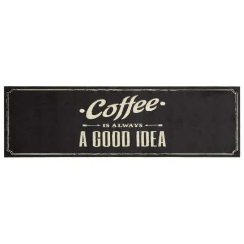 Kuhinjski tepih perivi s natpisom Coffee 45 x 150 cm baršunasti - Tekst 45 x 150 cm Cijena