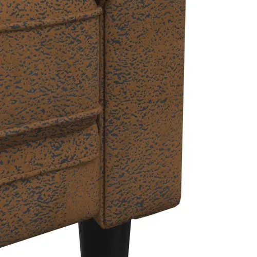 2-dijelni set sofa smeđi od tkanine - Smeđa dvosjed + trosjed Cijena