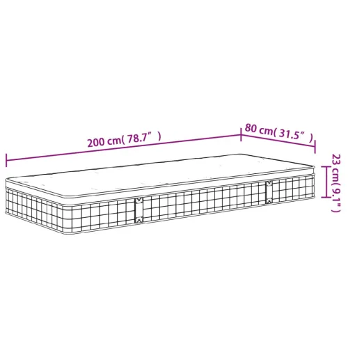 Madrac s oprugama bonnell srednji 80x200 cm - 80 x 200 cm 1 80 x 200 cm Cijena