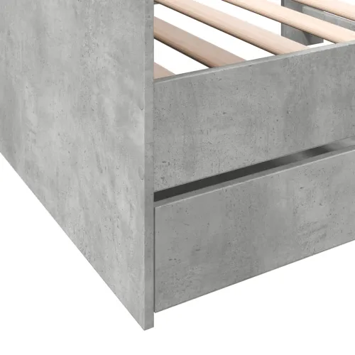 Dnevni krevet s ladicama bez madraca siva boja betona 75x190 cm - Beton siva 75 x 190 cm Cijena