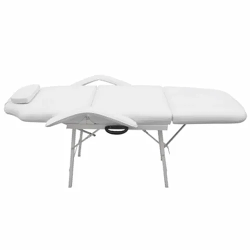 Prijenosna stolica za tretman lica, umjetna koža, 185x78x76 cm, bijela - Bijela Cijena