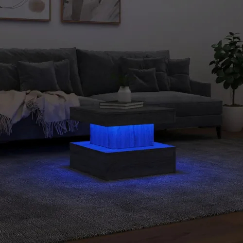 Ormarić za uzglavlje LED sivom sonomom 50x50x40 cm - Sivi hrast sonoma 1 50 cm Cijena