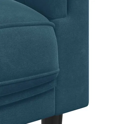 3-dijelni set sofa s jastucima plavi baršunasti - Plava 3 Cijena